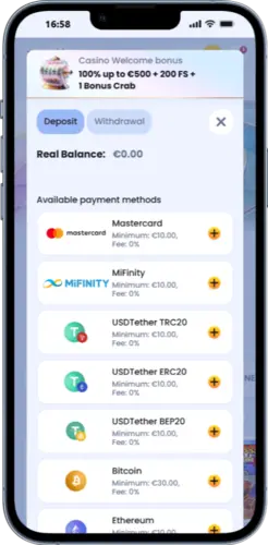 Depositar dinero en el casino